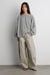Relaxed striped pullover in black stripe — main image