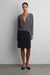 Drapey wrap long sleeve top in thunderstorm — main image