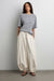 Striped cotton t-shirt in melange grey — main image