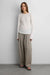 Long sleeve crew neck top in white — main image