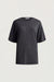 Oversized textured top in charcoal — main image