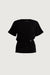 Twist front top with metal ring detail in black — main image