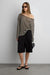 Oversized striped long sleeve top in black stripe — main image