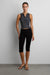 Striped ribbed tank top in navy stripe — main image