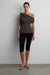 Asymmetrical shirred off-shoulder top in charcoal — main image