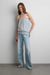Halter neck tube top in ice blue — main image