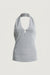 V-neck sleeveless top in gray — main image