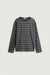 Heritage stripe long sleeve t-shirt in gray stripe — main image