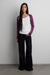 Contrast sleeve long sleeve top in fig — main image