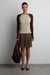 Contrast raglan long sleeve t-shirt in khaki — main image