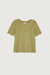 Cotton modal crewneck t-shirt in cedar — main image
