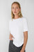 Cotton modal crewneck t-shirt in white — main image