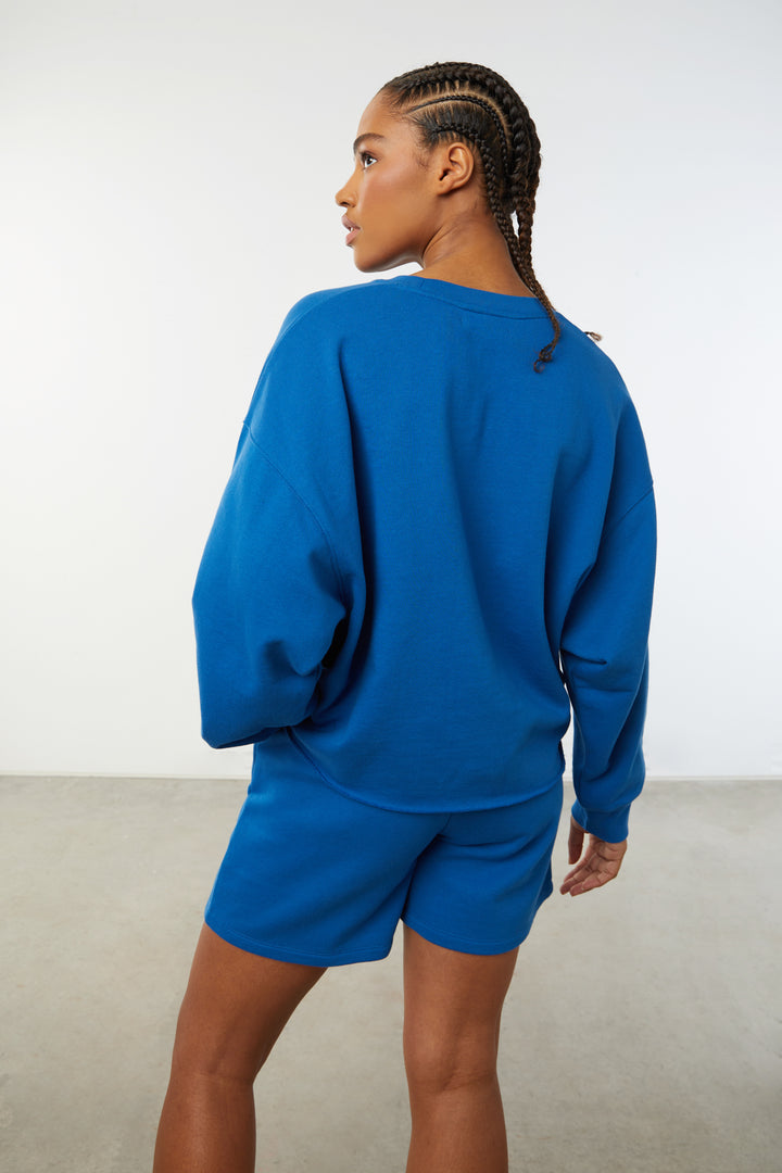 OVERSIZED SWEATSHIRT in Classic Blue — alternate angle