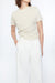 Knot front top in cream — main image