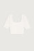 Square neck top in white — main image