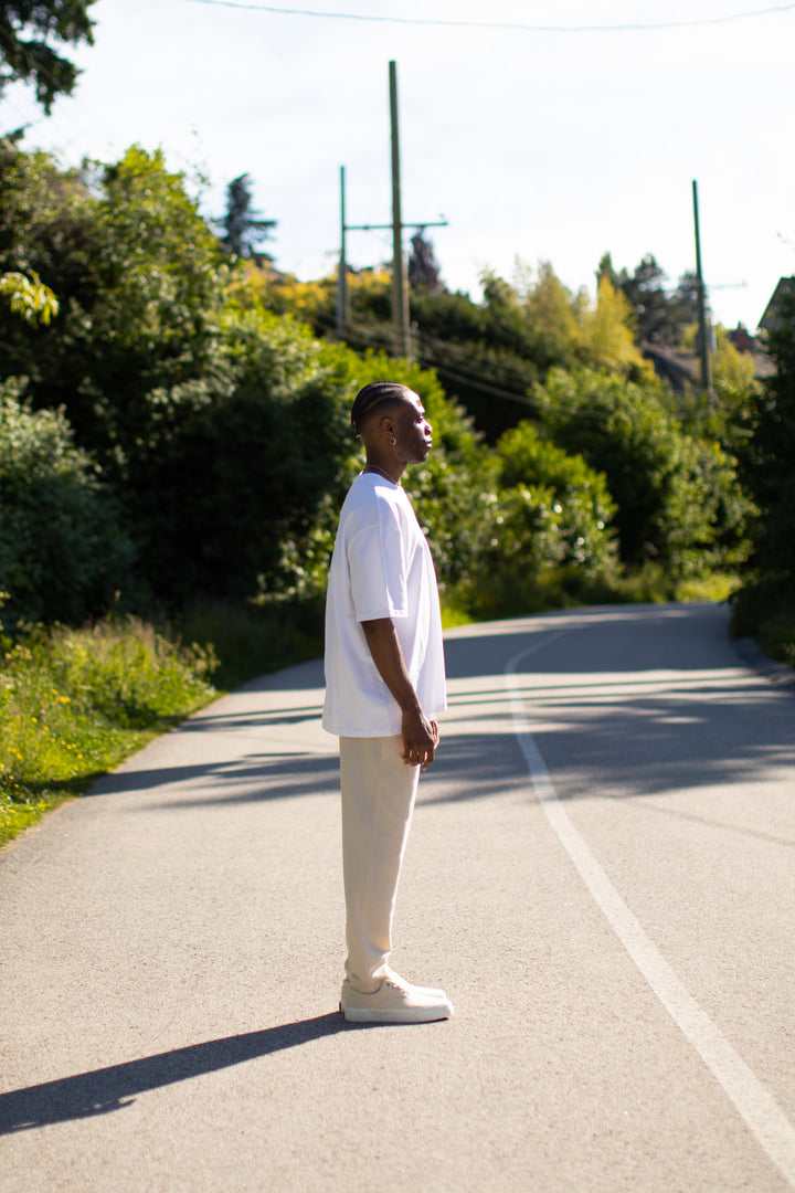 OVERSIZED T-SHIRT in White — alternate angle