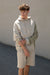 Paneled hoodie in medium heather grey — image