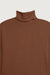 Turtleneck top in bison — main image