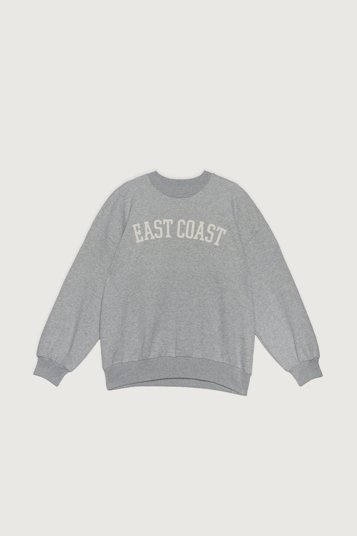 OVERSIZED GRAPHIC SWEATSHIRT in Dark Heather Grey W — alternate angle