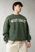 Oversized graphic sweatshirt in deep green w — main image