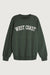 Oversized graphic sweatshirt in deep green w — main image