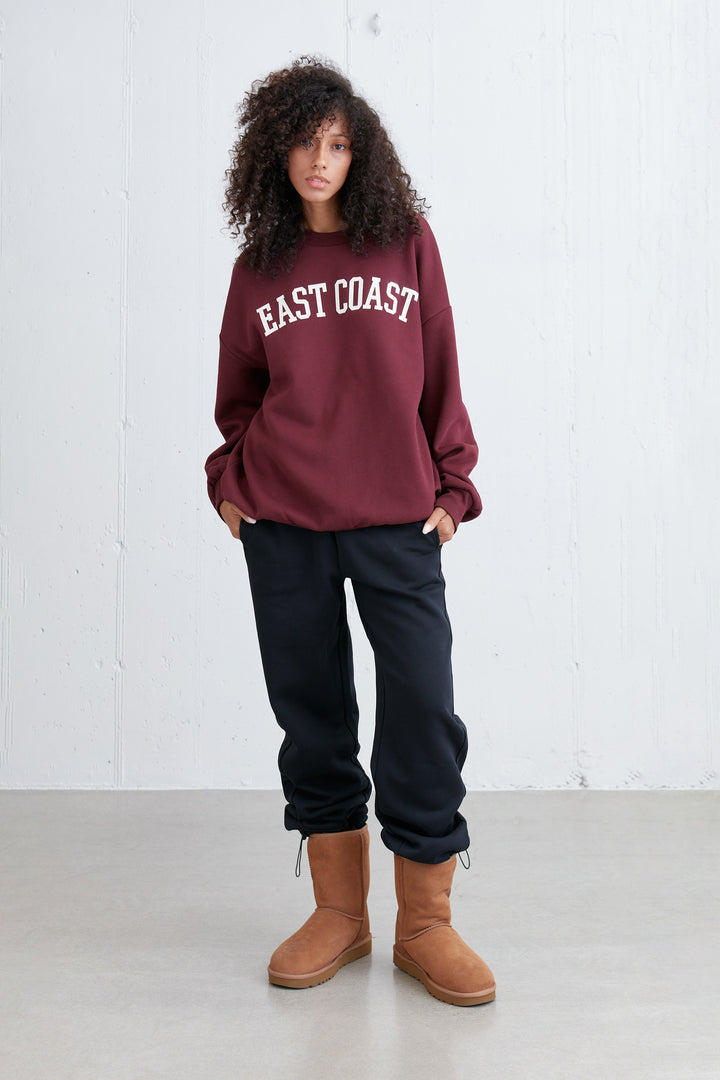 OVERSIZED GRAPHIC SWEATSHIRT in Tawny Port West — alternate angle