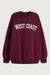 Oversized graphic sweatshirt in tawny port west — main image
