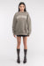 Oversized graphic sweatshirt in vetiver east — main image