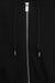 Cropped zip-up hoodie in black — main image