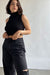Mockneck top in black — main image