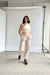 Mockneck top in white swan — main image