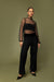 Mesh blouse in black — main image