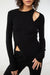 Layered top with cutout in black — main image