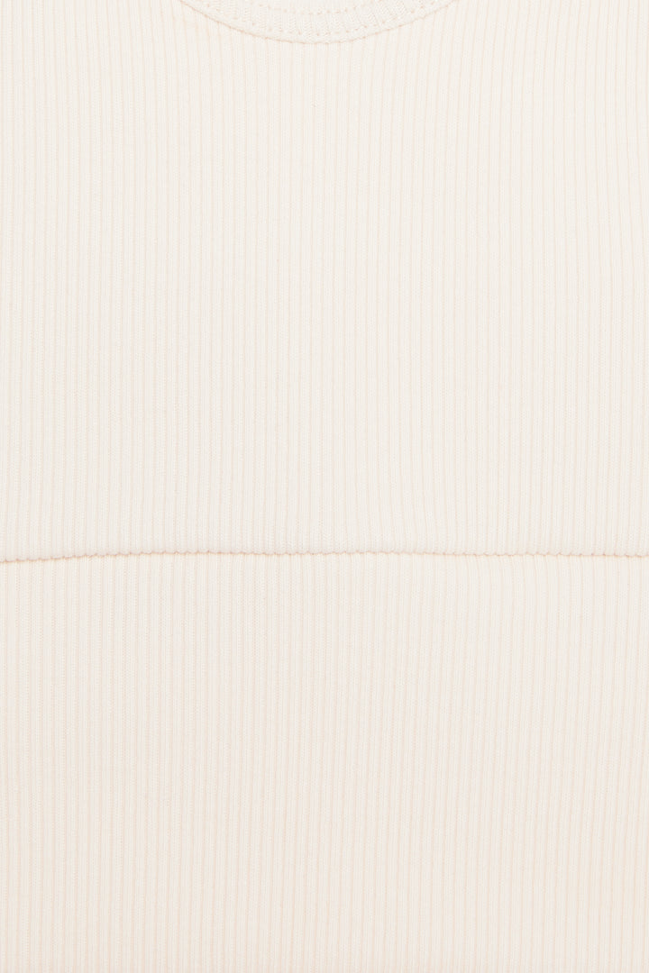 CROPPED TANK in White Swan — alternate angle
