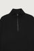 Quarter zip pullover in black — main image