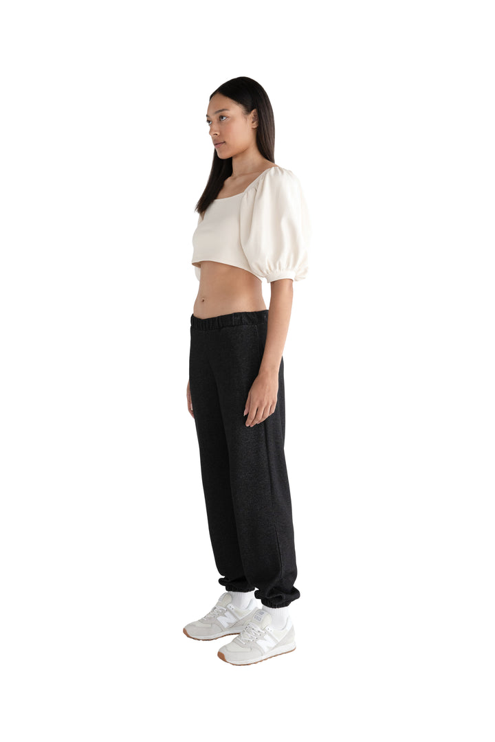 PUFF SLEEVE BLOUSE in NATURAL — alternate angle