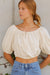 Cropped blouse in natural — main image