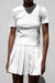 Cropped color block t-shirt in white — main image