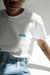 Cropped graphic t-shirt in white — main image