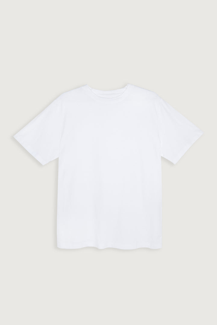 RELAXED FIT TEE in White — alternate angle