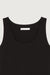 Cropped scoop neck tank in black — main image