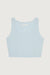 Cropped scoop neck tank in light sky — main image