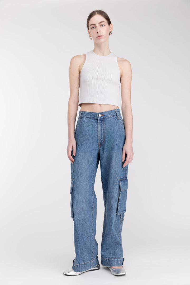 RACERBACK CROPPED TANK in ANTARCTICA — alternate angle