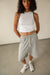 Racerback cropped tank in white — main image