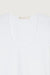 Fitted scoop neck tee in white — main image