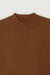Cropped mock neck sweatshirt in fudge — main image