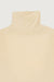 Turtleneck top with back cut-out in pale khaki — main image