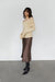 Off-shoulder top in pale khaki — main image