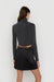 Sparkly turtleneck top in black — main image