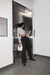 Sparkly turtleneck top in silver — main image